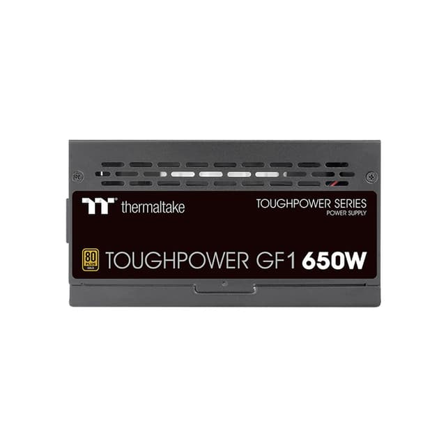Блок питания, Thermaltake, Toughpower GF1 650W, PS-TPD-0650FNFAGE-1, 650W, ATX, Gold, APFC, 20+4 pin, 4+4pin, 9*Sata, 4*Molex, 4*PCI-E 6+2 pin, FDD, Modular, Вентилятор 14 см, 150х86х160мм, Чёрный
