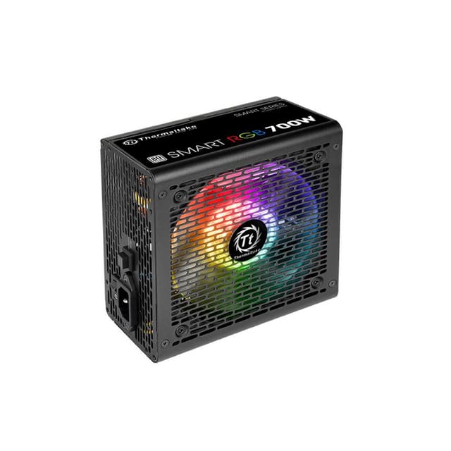 Блок питания, Thermaltake, Smart RGB 700W, PS-SPR-0700NHSAWE-1, 700W, ATX, Standard, APFC, 20+4 pin, 4+4pin, 5*Sata, 4*Molex, 2*PCI-E 6+2 pin, FDD, Non-modular, Вентилятор 12 см, Чёрный