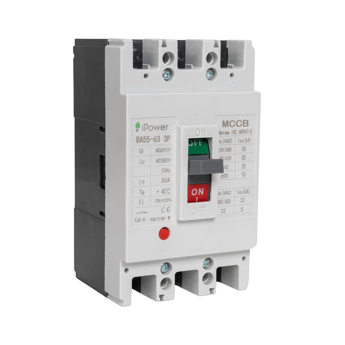 Автоматический выключатель, iPower, ВА55-63 3P 50A