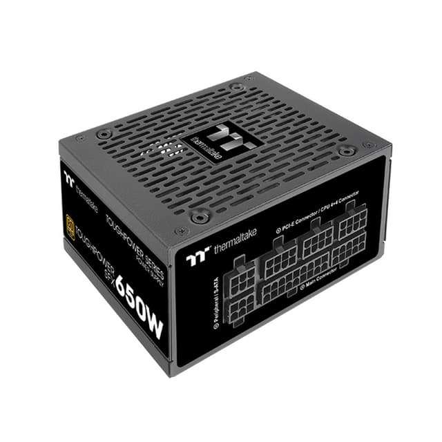 Блок питания, Thermaltake, Toughpower SFX 650W, PS-STP-0650FNFAGE-1, 650W, SFX, Gold, APFC, 20+4 pin, 4+4pin, 3*Sata, 2*Molex, 2*PCI-E 6+2 pin, FDD, Modular, Вентилятор 9 см, 100х125х63,5мм, Чёрный