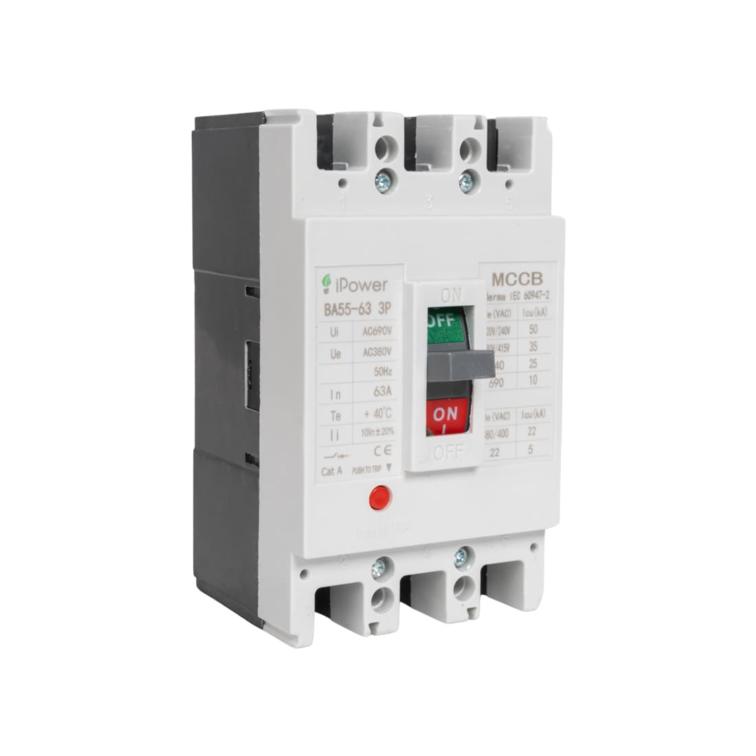 Автоматический выключатель, iPower, ВА55-63 3P 63A