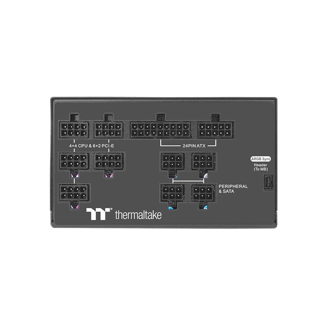 Блок питания, Thermaltake, Toughpower PF1 ARGB 850W, PS-TPD-0850F3FAPE-1, 850W, ATX, Platinum, APFC, 20+4 pin, 2*4+4pin, 12*Sata, 4*Molex, 6*PCI-E 6+2 pin, FDD, Modular, Вентилятор 14 см, 150х86х180мм, Чёрный