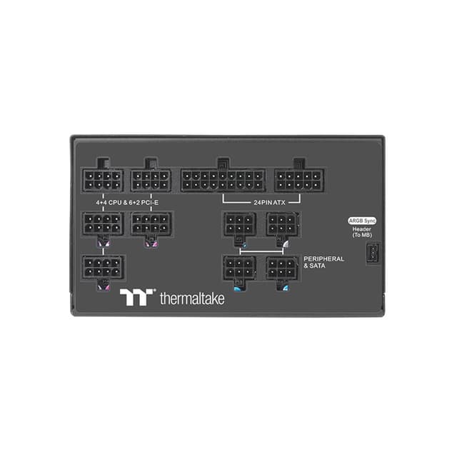 Блок питания, Thermaltake, Toughpower PF1 ARGB 850W, PS-TPD-0850F3FAPE-1, 850W, ATX, Platinum, APFC, 20+4 pin, 2*4+4pin, 12*Sata, 4*Molex, 6*PCI-E 6+2 pin, FDD, Modular, Вентилятор 14 см, 150х86х180мм, Чёрный