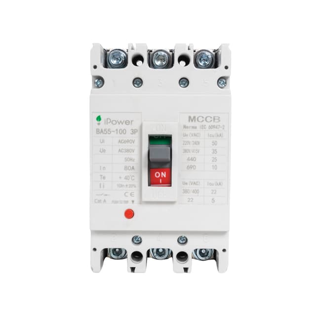 Автоматический выключатель, iPower, ВА55-100 3P 80A
