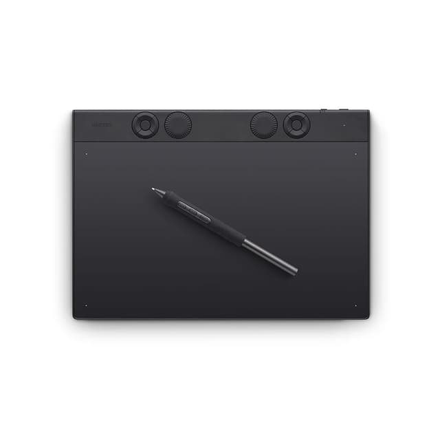 Графический планшет, Wacom, Intuos Pro pen tablet medium (PTK670K0B), Разрешение 5080 lpi, Чувствительность к нажатию 8192, 6 программируемых клавиш, Размер 291 x 206 x 4-7 мм, Чёрный