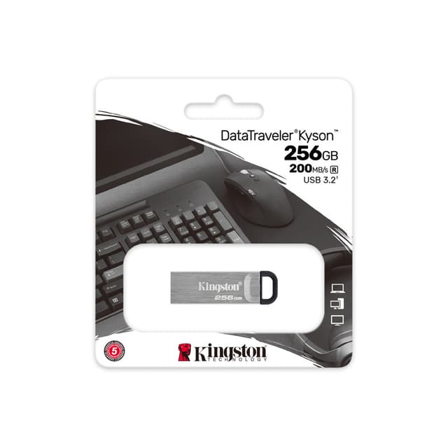 USB-накопитель, Kingston, DTKN/256GB, 256GB, USB 3.2, Серебристый