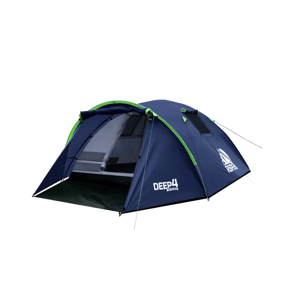 Палатка, RSP Deep 4, T-DE-4-B, 315*250*130 см, Двухслойная, Диаметр дуг 8.5 мм, Водонепроницаемость 5000, Синий