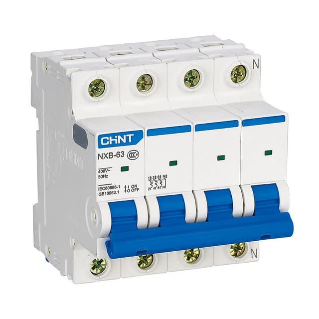 Автоматический выключатель, CHINT, 814251 NXB-63, 4P 32A C 6kA