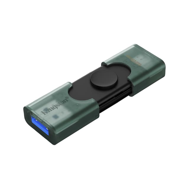 USB-накопитель, Kingston, DTDEG2/128GB, 128GB, USB-A / USB-C, Зеленый