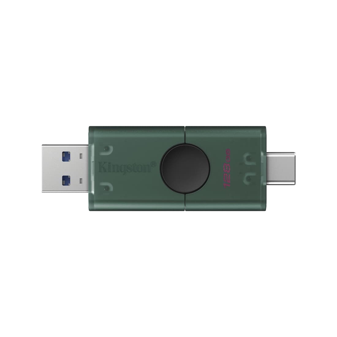 USB-накопитель, Kingston, DTDEG2/128GB, 128GB, USB-A / USB-C, Зеленый