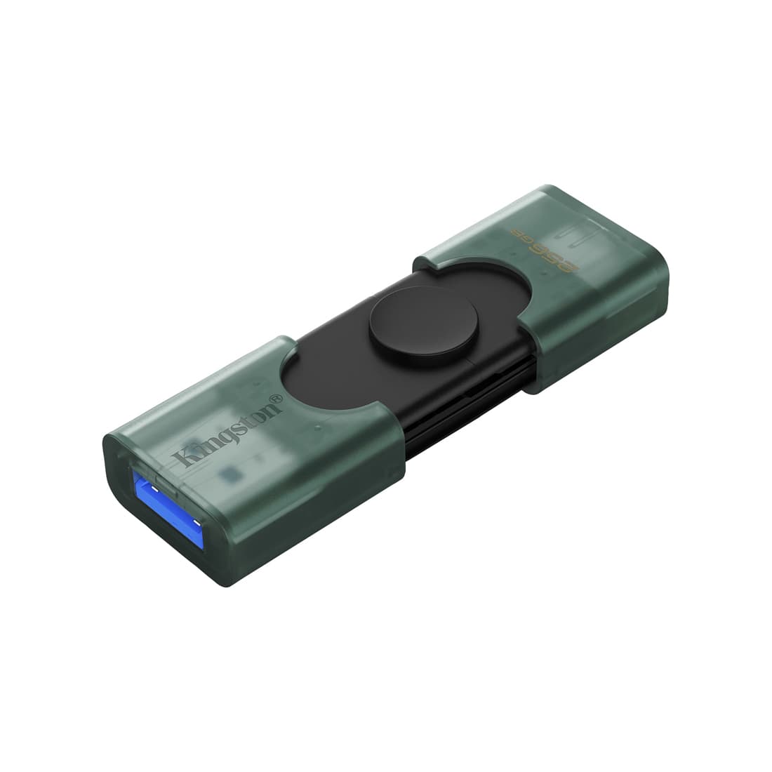 USB-накопитель, Kingston, DTDEG2/256GB, 256GB, USB-A / USB-C, Зеленый