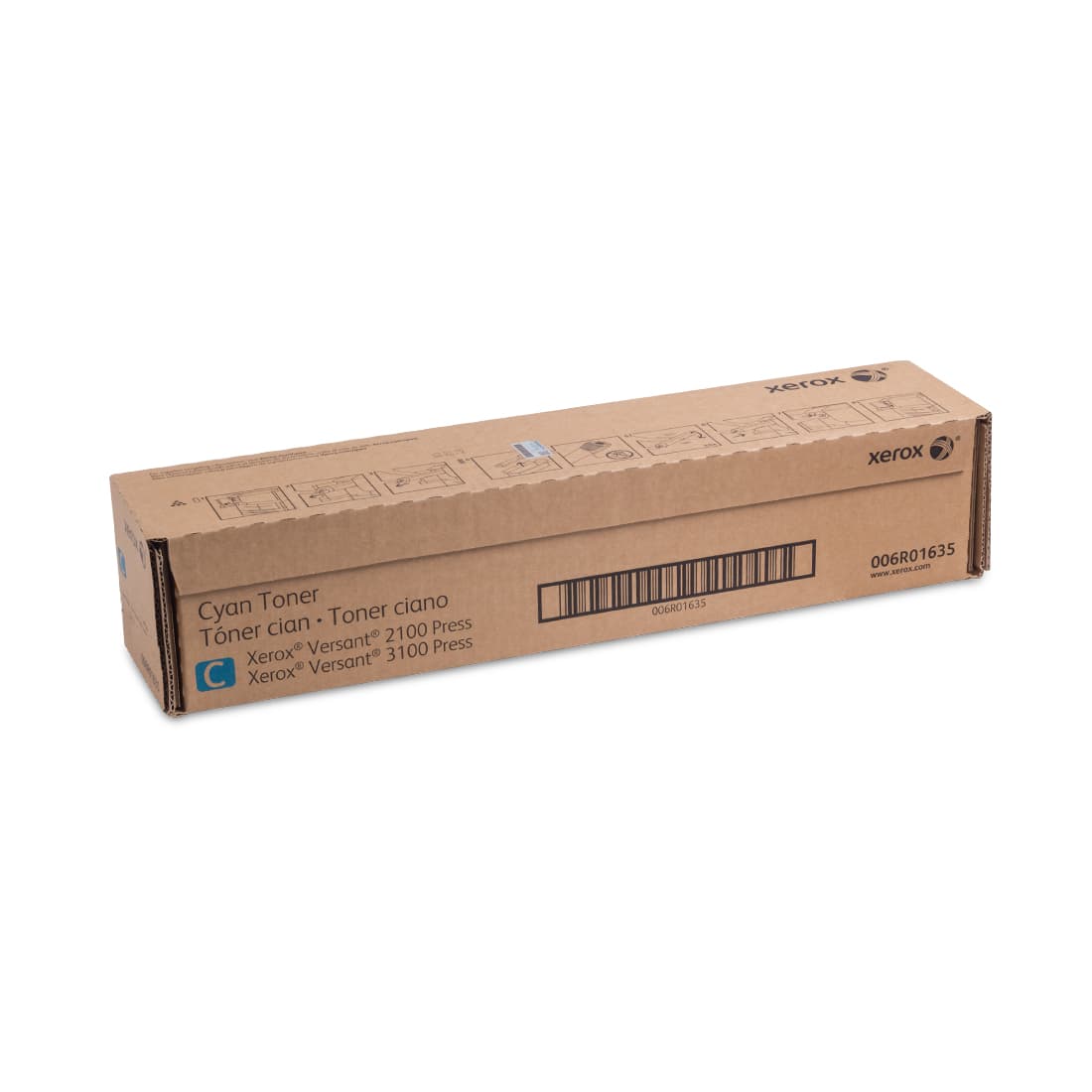 Тонер-картридж, Xerox, 006R01635 (голубой), Для Xerox Versant 2100/3100/4100, 55 000 страниц (А4)