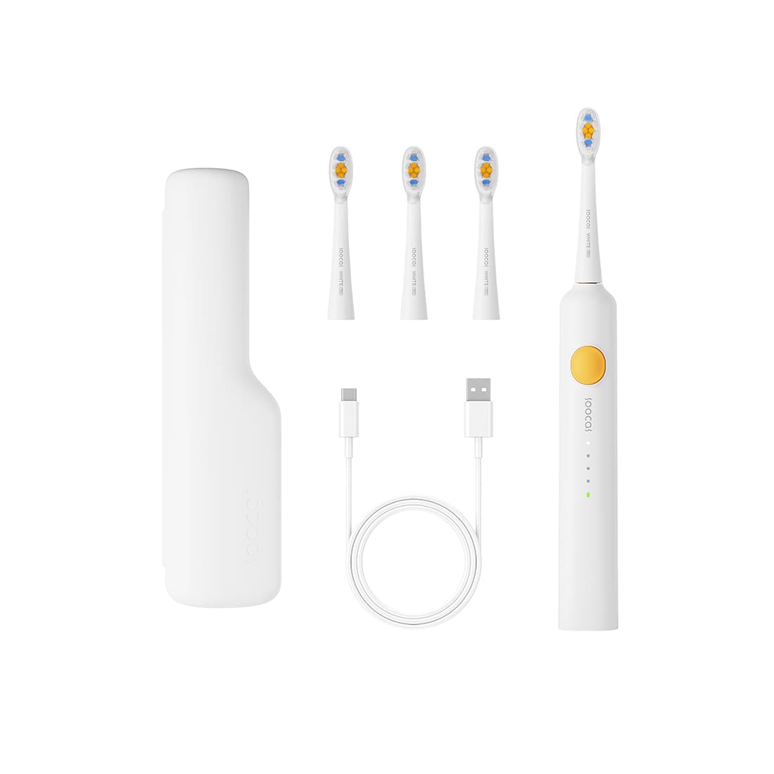 Электрическая зубная щетка, Soocas, PT1, 2000 мАч, 55 дБ, IPX8, Время работы до 365 дней, 5 режимов, Индикация смены насадки, Белый