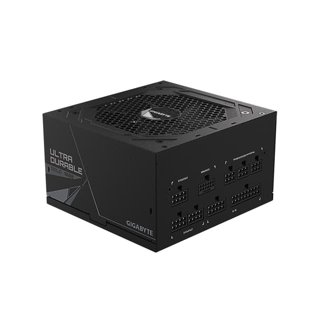 Блок питания, Gigabyte, GP-UD1000GM PG5, 1000W, ATX, 80 PLUS Gold, 20+4 pin, 2*4+4pin, 8*Sata, 3*Molex, FDD, 4*PCI-E 6+2 pin, 1*PCI-E 12+4 pin, Вентилятор 12 см, Чёрный