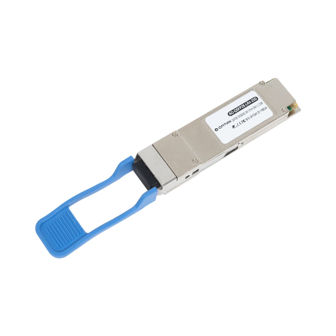 Трансивер, А-Оптик, AO-QSFP28-LR4-20D, QSFP28, single-mode, 100GBASE-LR4, 1310nm, 20Кm, LC duplex