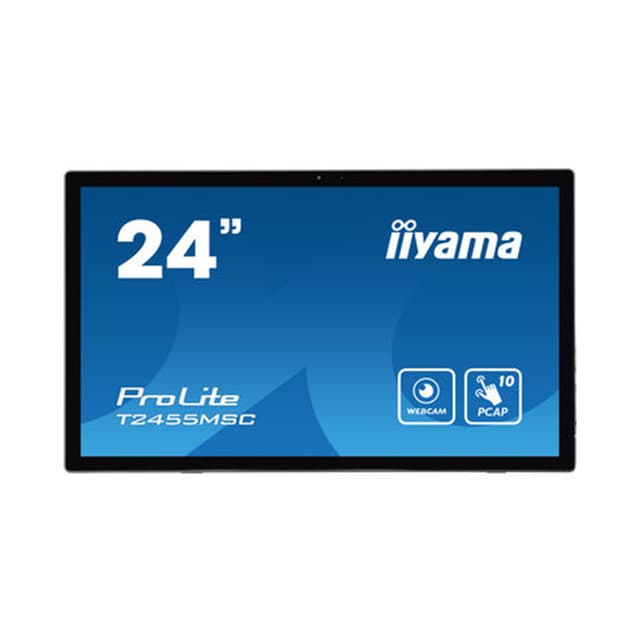 Монитор, iiyama, ProLite PL2455M, T2455MSC-B1, 24", 3840 x 2160, IPS, 60ГЦ, HDMI (v2.0), DP(v1.2), DVI, USB (v3.2 x2), 350кд/м2, 1000:1, 4мс, Регулировка наклона/поворота/высоты/вращения, 100x100, 178/178, 16:9, 16.7, Черный