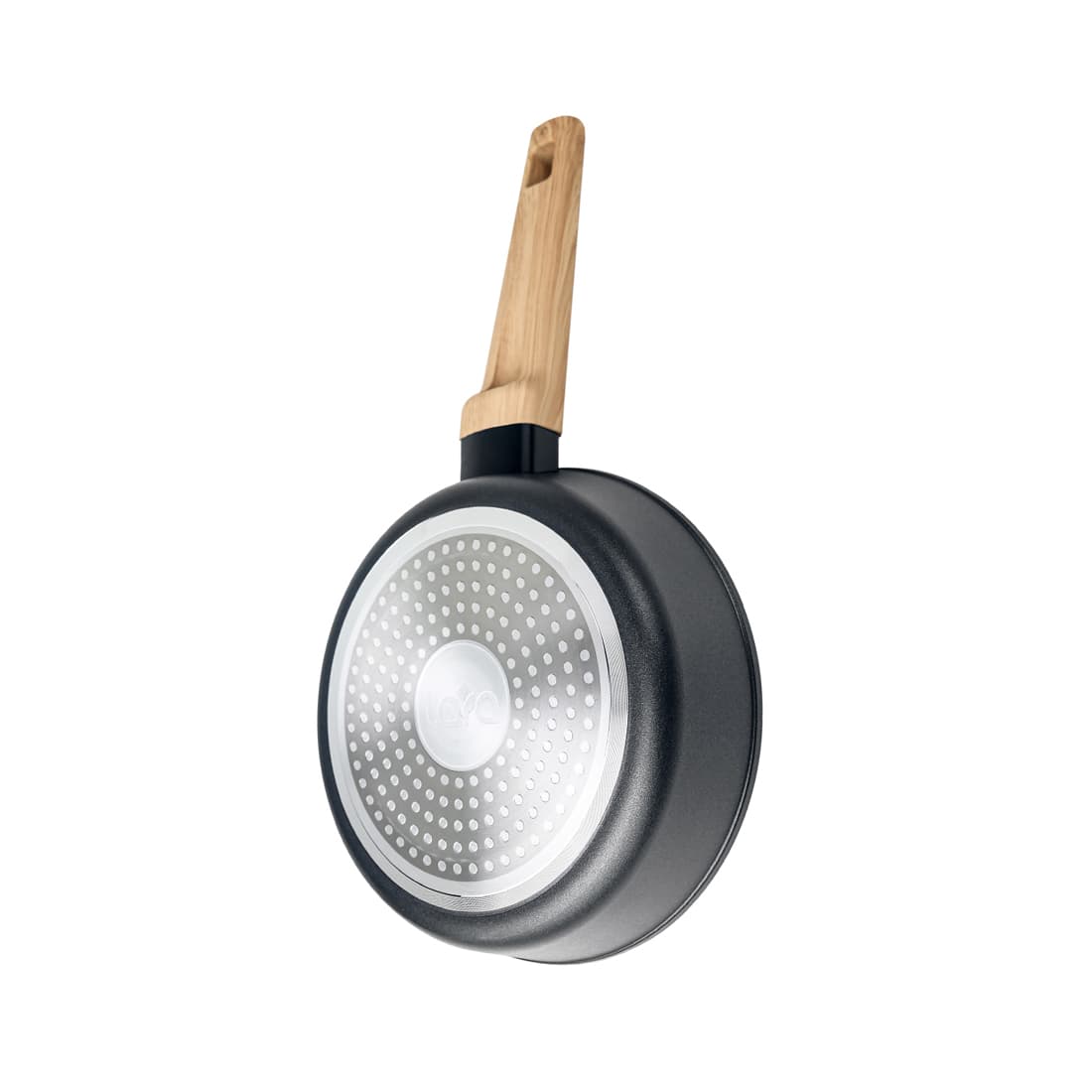 Сковорода, LARA, ОКИНАВА LR01-191-20, Круглая, Диаметр 20 см, Высота 5 см, Толщина 2.1 мм, Кованый алюминий, Антипригарное покрытие, Для всех типов плит, Ручная мойка, Черный