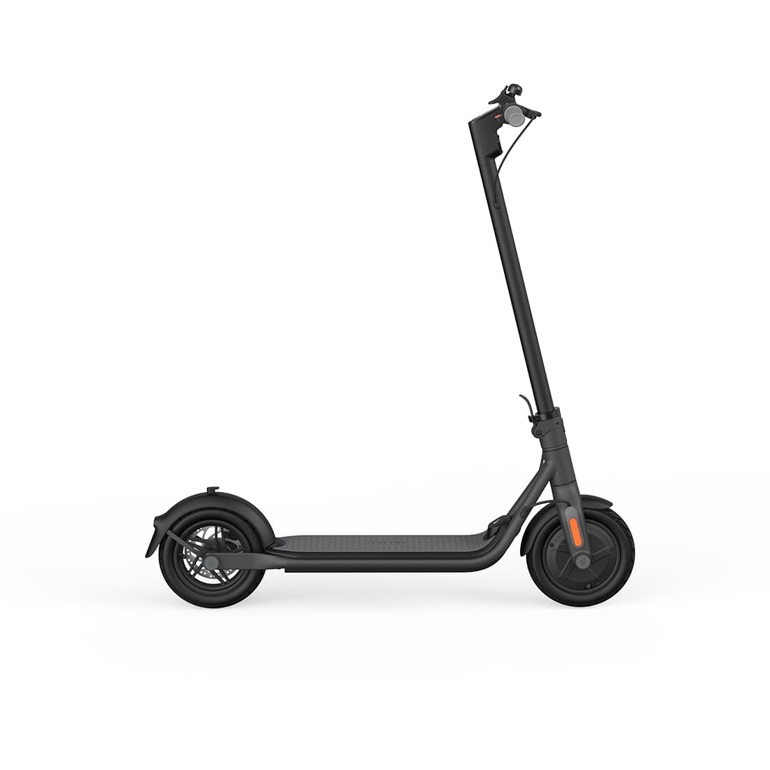 Электросамокат, Ninebot, KickScooter F20A, Запас хода 20 км, Складной дизайн, Максимальная скорость 25 км/ч, Мощность двигателя 250 Вт, Вес 14,5 кг, Градус подъема 10%, Размер шин 10 дюймов, Серый