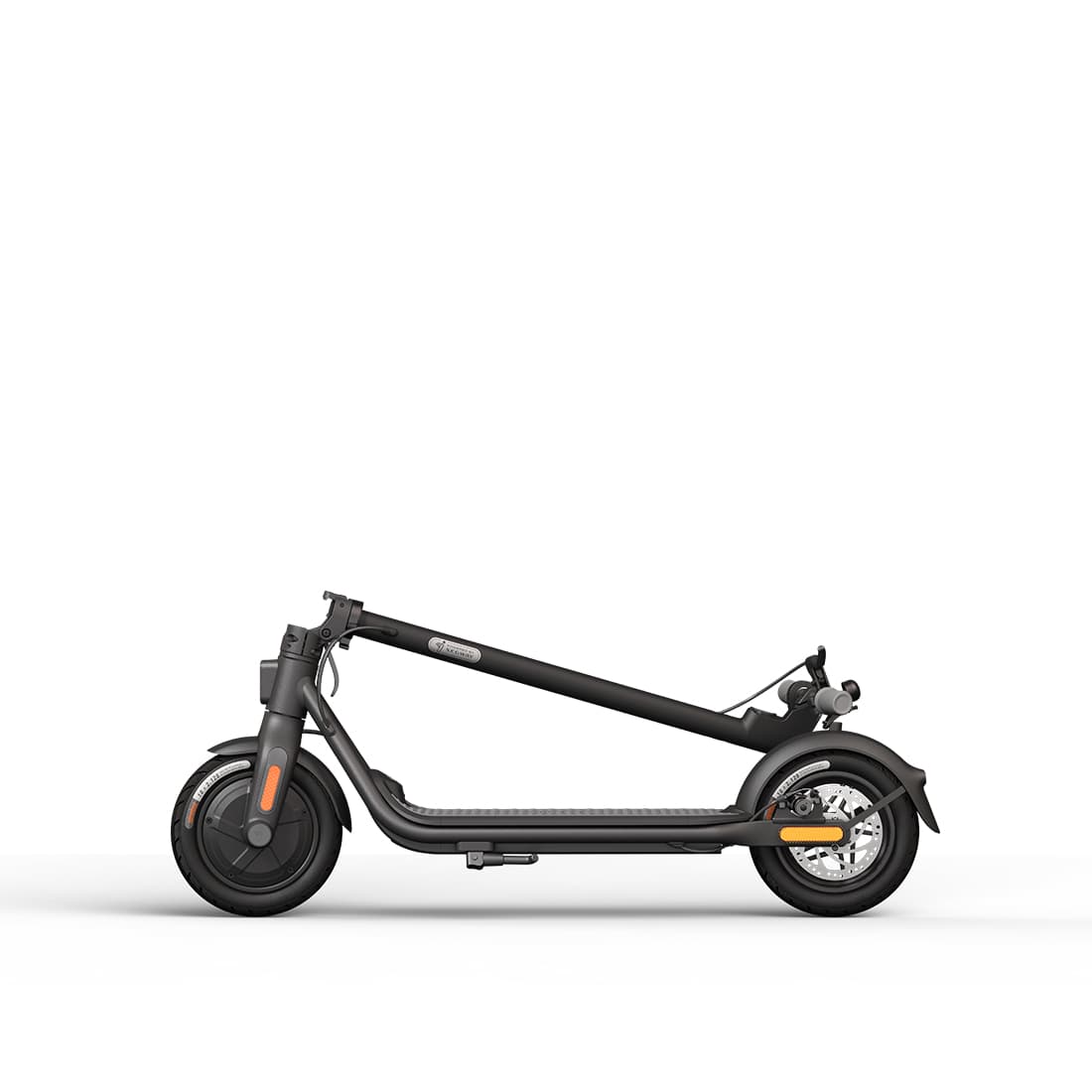 Электросамокат, Ninebot, KickScooter F20A, Запас хода 20 км, Складной дизайн, Максимальная скорость 25 км/ч, Мощность двигателя 250 Вт, Вес 14,5 кг, Градус подъема 10%, Размер шин 10 дюймов, Серый
