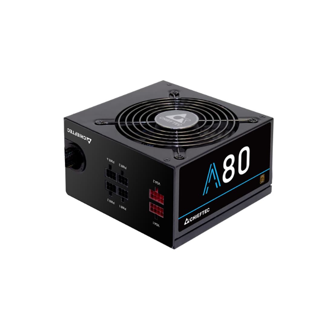 Блок питания, Chieftec, A-80 CTG-550C, 550W, ATX, APFC, Semi Modular, 20+4pin, 4+4pin, 6*Sata, 4*Molex, 2*PCIe 6+2-pin, Вентилятор 12см, Черный