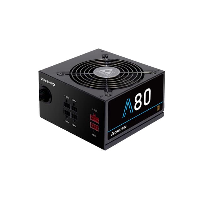 Блок питания, Chieftec, A-80 CTG-550C, 550W, ATX, APFC, Semi Modular, 20+4pin, 4+4pin, 6*Sata, 4*Molex, 2*PCIe 6+2-pin, Вентилятор 12см, Черный