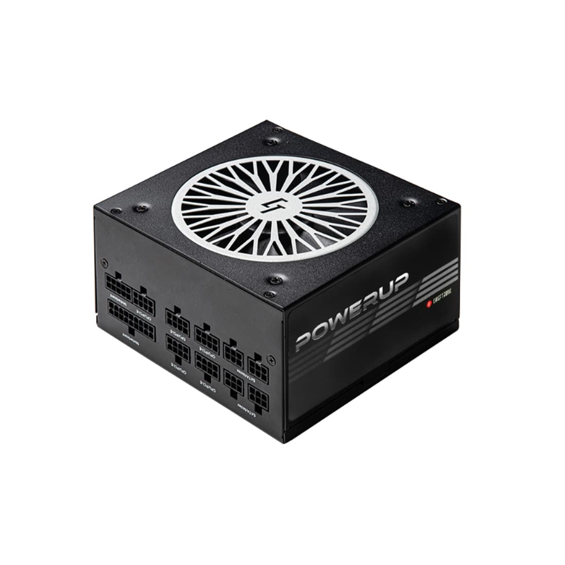 Блок питания, Chieftec, PowerUp GPX-750FC, 750W, ATX, APFC, Gold, Modular, 20+4pin, 2*4+4pin, 9*Sata, 3*Molex, 4*PCI-E 6+2-pin, Вентилятор 12см, Черный