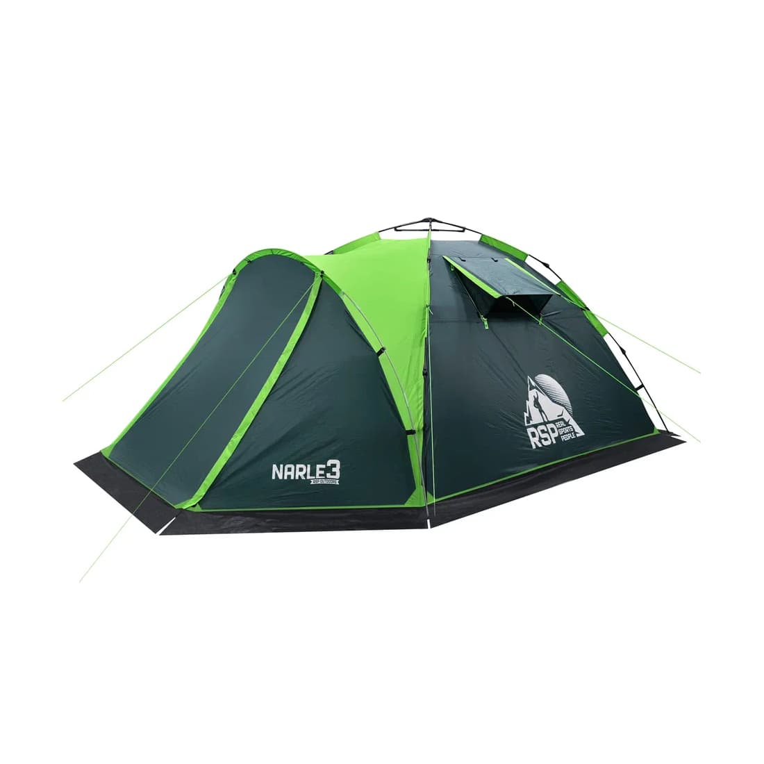 Палатка автоматическая, TA-NA-3-GN, 315*215*150 см, Двухслойная, Диаметр дуг 8.5 мм, Водонепроницаемость 5000, Зеленый