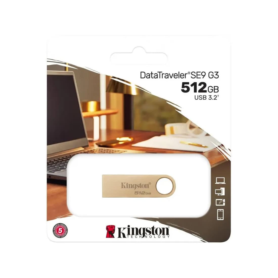 USB-накопитель, Kingston, DataTraveler SE9 G3 DTSE9G3/256GB, 256GB, USB 3.2 Gen 1, Золотистый