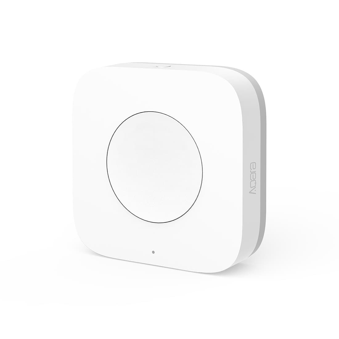 Беспроводная кнопка, Xiaomi, AQARA Wireless Switch Mini, WXKG11LM, 12 х 45 х 45 мм, Zigbee, Батарея: CR2032, Беспроводная работа с центром умного дома Aqara Hub по протоколу Zigbee, Легко настроить в приложении Aqara для iOS, Android, Стикер для наклеивания — в комплекте, До двух лет на одной батарее (таблетка C2032), Белый