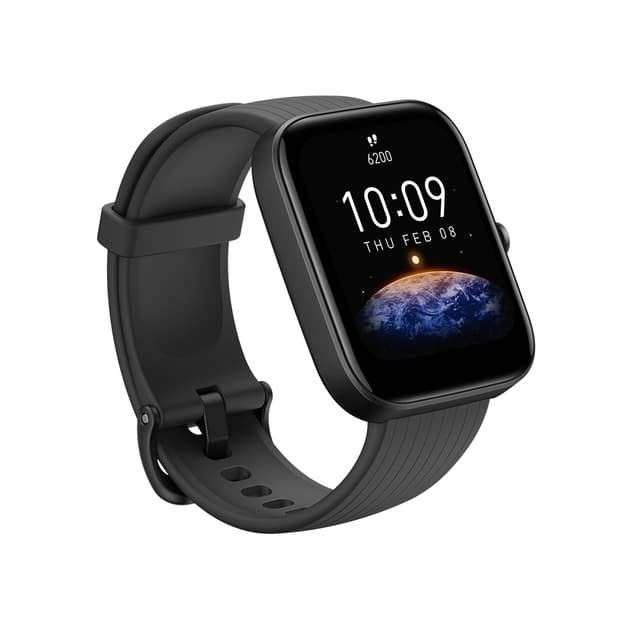 Смарт часы, Amazfit, Bip 3 A2172, Дисплей 1.69" TFT, Разрешение 240х280, Водонепроницаемые (5 АТМ), Батарея 280 мАч, Вес 33 гр, Черный