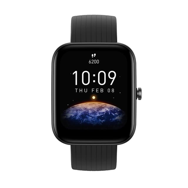 Смарт часы, Amazfit, Bip 3 A2172, Дисплей 1.69" TFT, Разрешение 240х280, Водонепроницаемые (5 АТМ), Батарея 280 мАч, Вес 33 гр, Черный