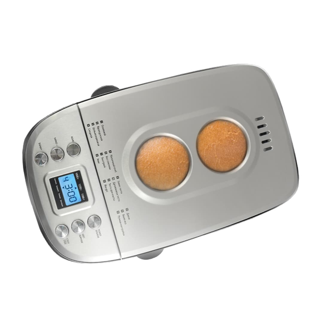 Хлебопечь, Centek, CT-1415, 1500 г, Большой объем, 860Вт, 15 программ, Таймер, LCD, Окошко, Черный