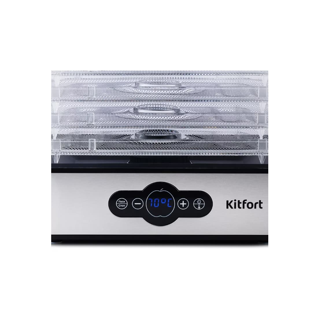Сушилка для овощей и фруктов, Kitfort, КТ-1914, Мощность 200–240 Вт, Количество поддонов 5, Обдув Вертикальный, Цвет черный