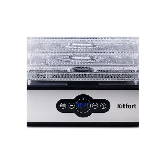 Сушилка для овощей и фруктов, Kitfort, КТ-1914, Мощность 200–240 Вт, Количество поддонов 5, Обдув Вертикальный, Цвет черный