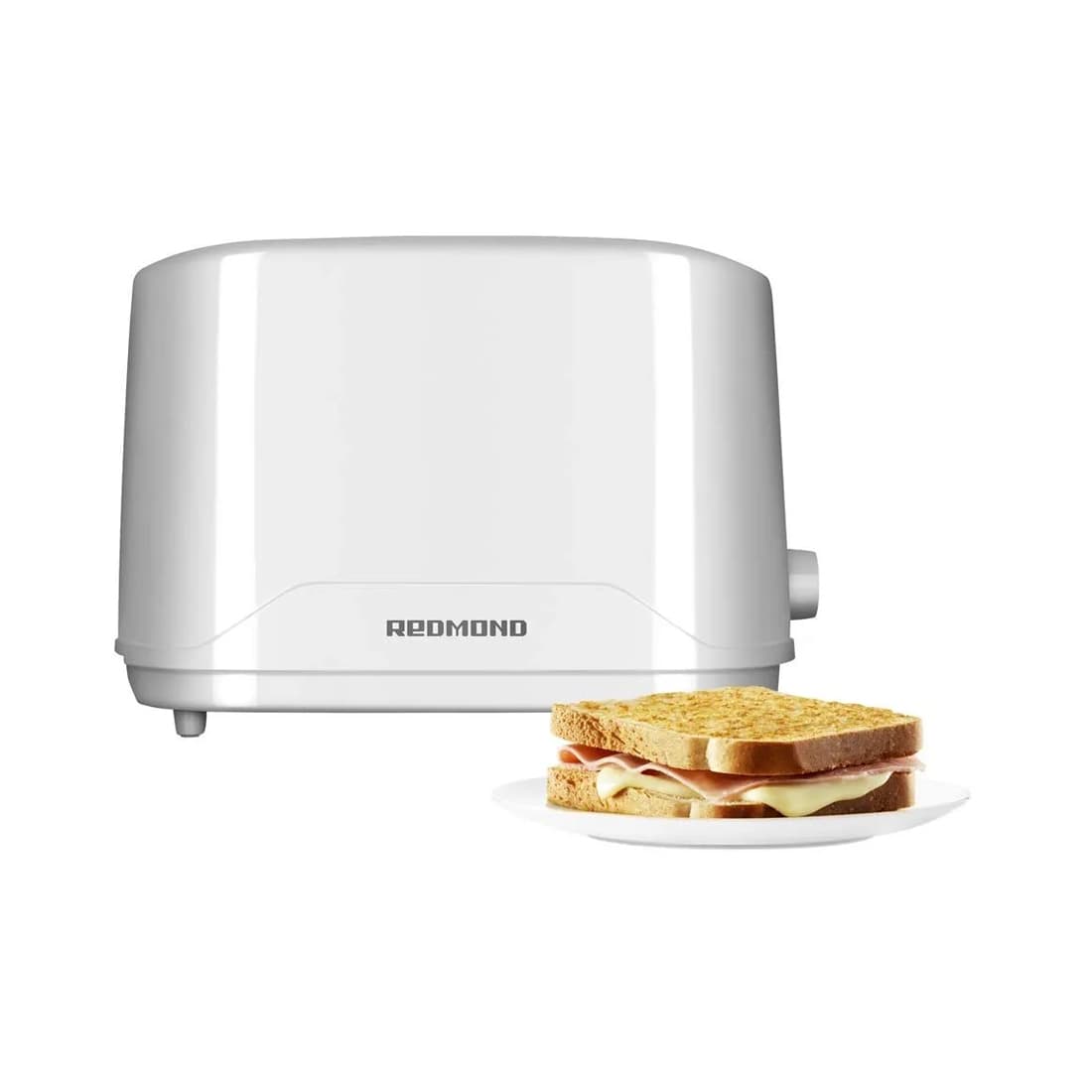 Тостер, Redmond, RT-437, 6 степеней обжаривания, 2 отделения для тостов, Функция разморозки и подогрева, Автоматическое центрирование тостов, Функция отмены, Мощность 750 Вт, Длина шнура 0.6м, Белый