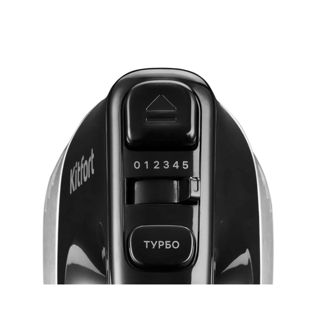 Миксер, Kitfort, КТ-3072, 5 скоростей, 4 насадки, Турборежим, Мощность 500 Вт, Длина шнура 1 м, Черный/Стальной