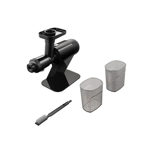 Соковыжималка шнековая, Redmond, J1401, 1 скорость, Скорость работы 70 об/мин, Диаметр загрузочного отверстия 40 мм, Уровень шума < 69 дБ, Мощность 350 Вт, Длина шнура 0.8м, Черный