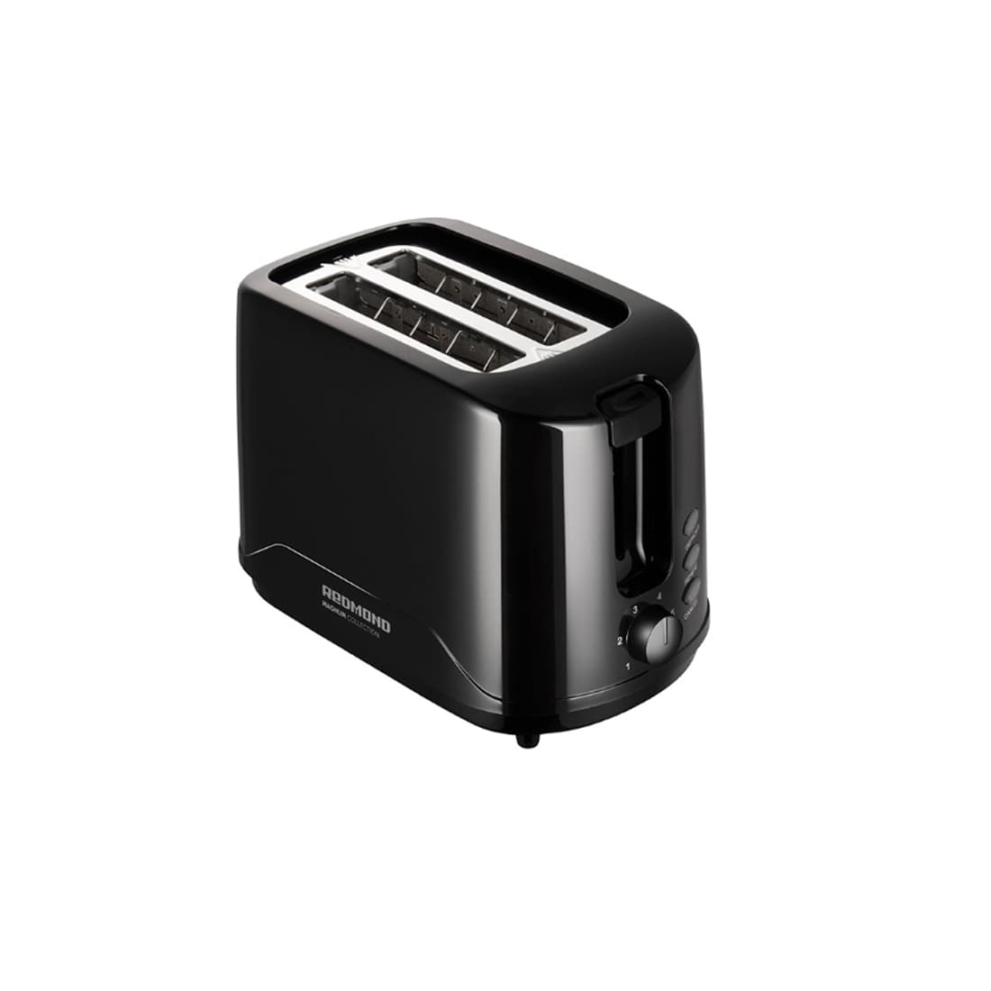 Тостер, Redmond, RT-437, 6 степеней обжаривания, 2 отделения для тостов, Функция разморозки и подогрева, Автоматическое центрирование тостов, Функция отмены, Мощность 750 Вт, Длина шнура 0.6м, Черный