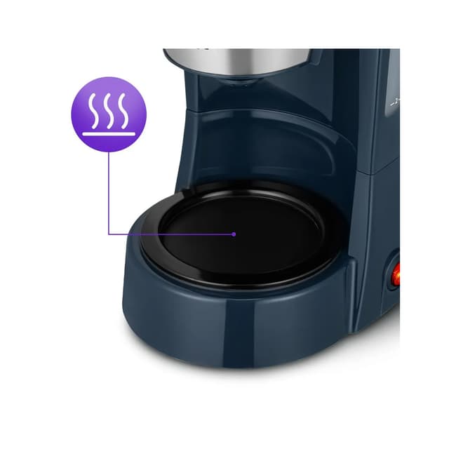 Кофеварка, Kitfort, КТ-7376, Мощность 550 - 650 Вт, Ёмкость резервуара для воды 0,75 л, Ёмкость кофейника 0,75 л, Материал сетки фильтра нейлон , Цвет синий