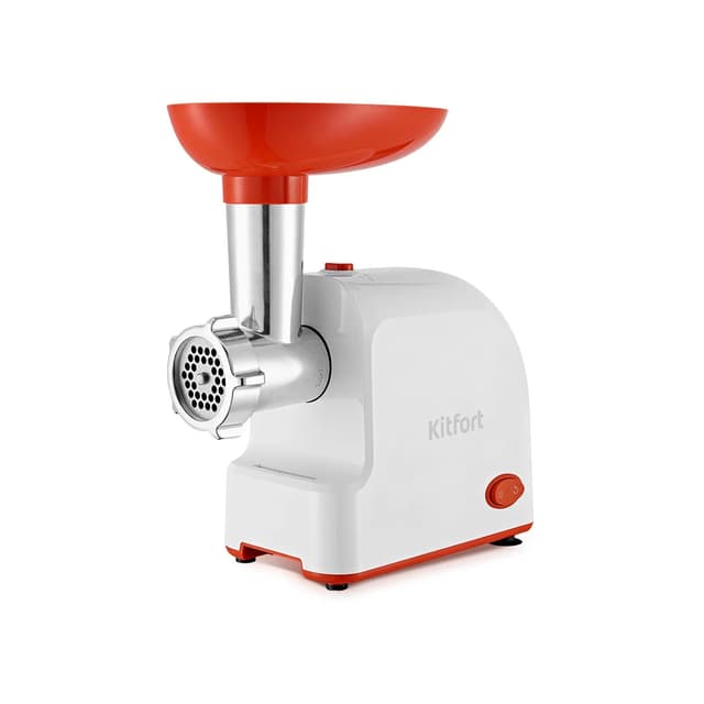 Мясорубка, Kitfort, КТ-2113-3, Мощность 1000 Вт, Производительность 1,2 кг/мин, Насадки 4, Уровень шума 80 дБ, Цвет бело-красная
