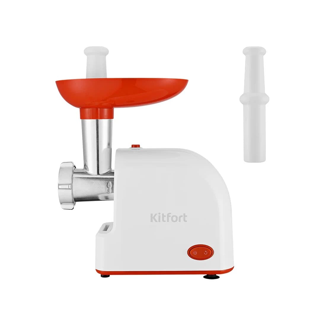 Мясорубка, Kitfort, КТ-2113-3, Мощность 1000 Вт, Производительность 1,2 кг/мин, Насадки 4, Уровень шума 80 дБ, Цвет бело-красная