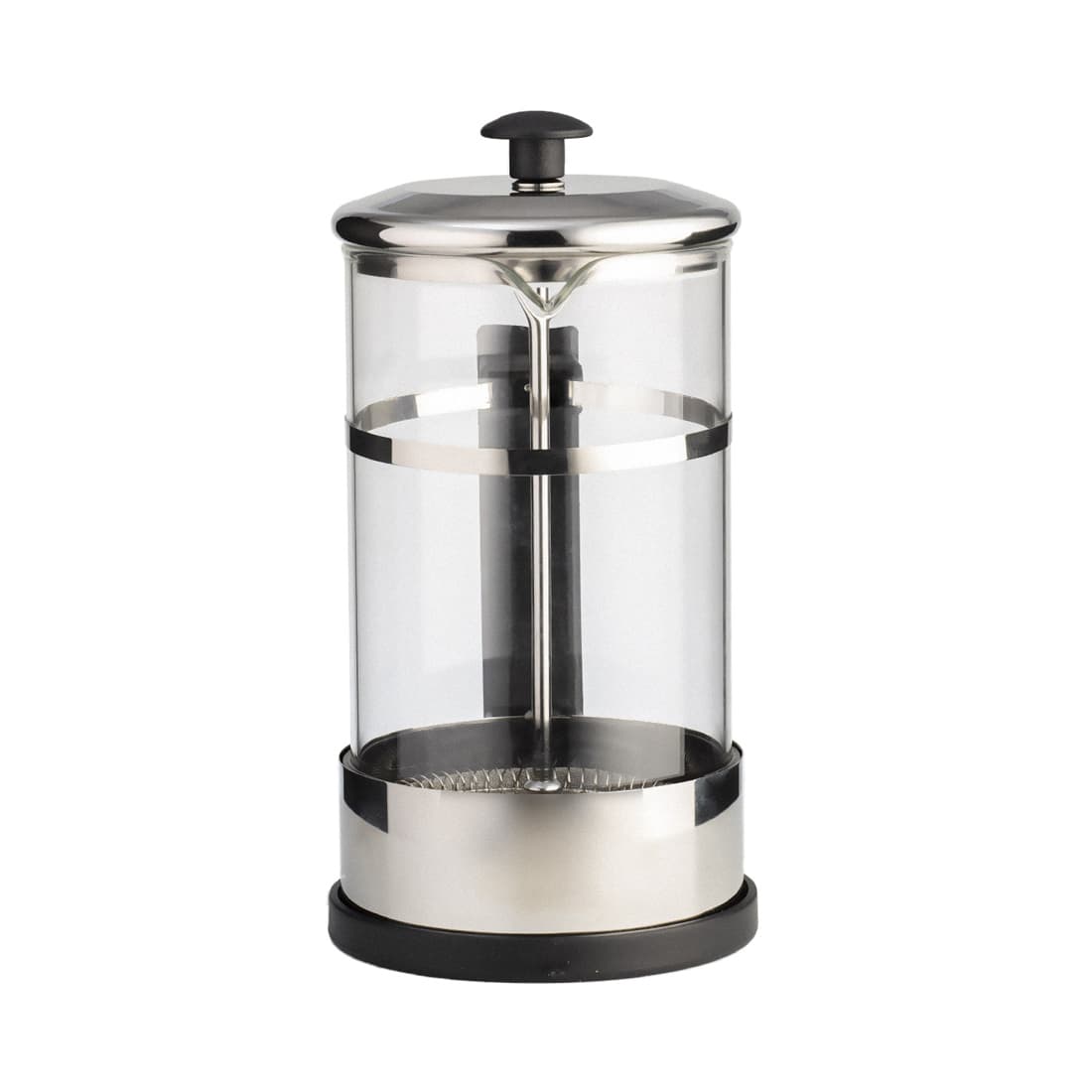 Френч-пресс, LARA, LR06-51-350, Объем 350мл, Стальной фильтр, Боросиликатное стекло, Подходит для мытья в посудомоечной машине, Черный