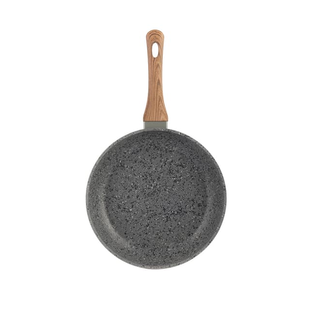 Сковорода, LARA, PALERMO LR01-55-24, Круглая, Диаметр 24 см, Высота 4.8 см, Толщина 4.2 мм, Кованый алюминий, Антипригарное покрытие, Для всех типов плит, Ручная мойка, Серый