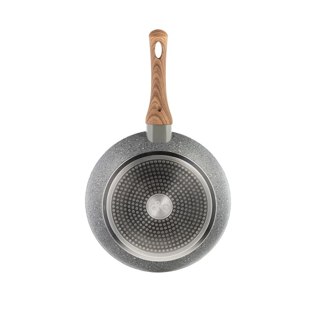 Сковорода, LARA, PALERMO LR01-55-24, Круглая, Диаметр 24 см, Высота 4.8 см, Толщина 4.2 мм, Кованый алюминий, Антипригарное покрытие, Для всех типов плит, Ручная мойка, Серый