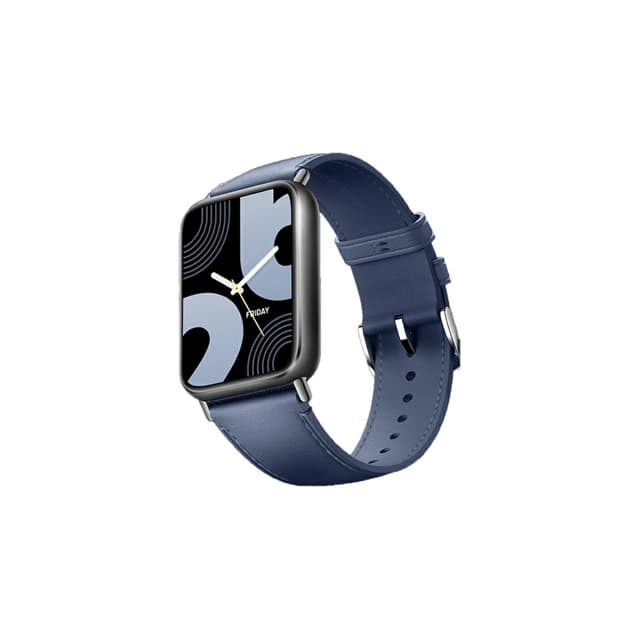 Кожаный сменный браслет, Xiaomi, Leather Quick Release Strap , M2415AS1/BHR9492GL, Совместим с band 8 Pro/9 ProRedmi Watch 4/5, Синий