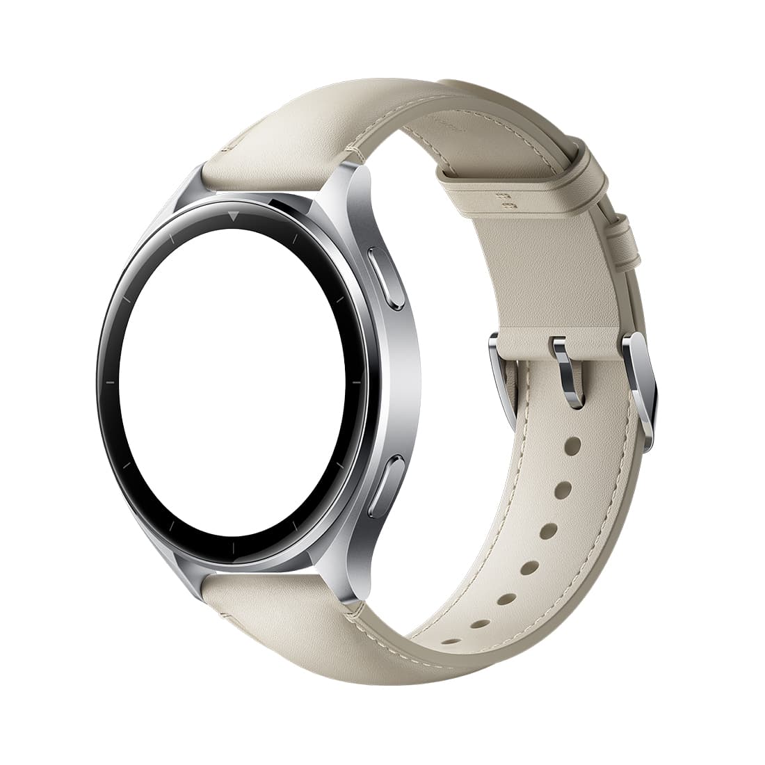 Кожаный сменный браслет, Xiaomi, Watch Leather Strap, M2243AS1/ BHR8038GL, Совместим Watch S1 Series / 2 / 2 Pro / S3, Белый