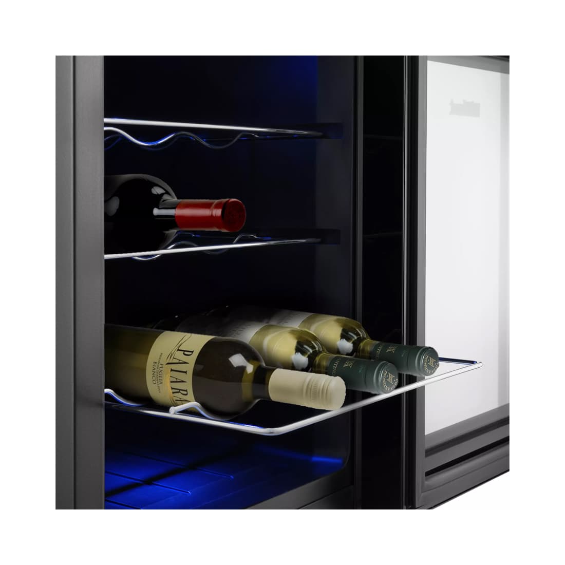 Винный шкаф, Kitfort, КТ-2408, 4 полки, Вместимость 12 бутылок, Объем внутренней камеры 33л, Термоэлектрический, Температура охлаждения 10-18?С, Уровень шума 25 дБ, Мощность 70 Вт, Энергопотребление 121 кВт*ч/год, Черный