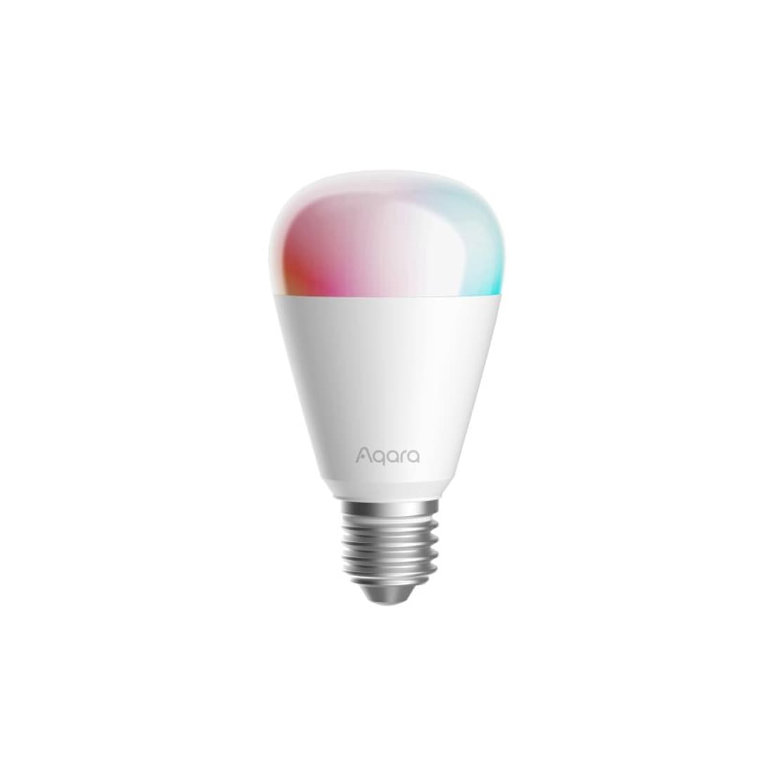 Лампочка, Aqara, LED Bulb T1, LB-L02D, (RGB CCT, E27), 10,5 Вт, 75 Вт, 1100 лм @ 6500K, 950 лм @ 2700K, RGB: 2000–9000K / Белый: 2700–6500K, 200°, До 25 000 часов, 100–240 В~, 50/60 Гц, 60  108 мм,–10°C ~ +40°C, 0–95% RH (без конденсации),Zigbee 3.0, Thread, Bluetooth,