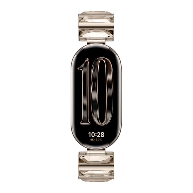 Фитнес браслет, Xiaomi, Mi Smart Band 10, Glimmer Edition Glimmer Gold, BHR07Q6GL/M2459B1, 1.62" AMOLED, Разрешение экрана 192 x 490, Аккумулятор 233 мАч, Водонепроницаемость 5 АТМ, Золотой