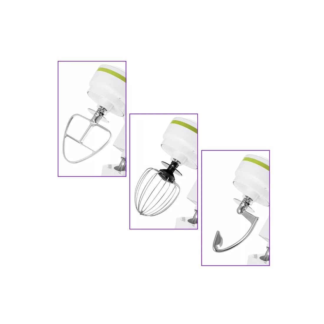 Планетарный миксер, Kitfort, КТ-3045-2, (бело-салатовый),Мощность 1200 Вт, Ёмкость чаши 4 л